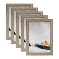 thumbnail image 1 of Scholartree 5-in-1 Wood Picture Frames Set, Front Loading Basic Tabletop 5 x 7 Picture Frame, Gray, 1 of 4