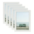 thumbnail image 1 of Scholartree 5-in-1 Wood Picture Frames Set, Front Loading Basic Tabletop 5 x 7 Picture Frame, White, 1 of 4