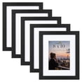 thumbnail image 1 of Scholartree 8 x 10 Wood Picture Frames Set of 5- Front Loading Basic Tabletop Picture Frame, Black, 1 of 6