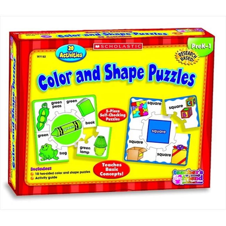 Scholastic 086276 Hands-On Learning Colors And Shapes Puzzles
