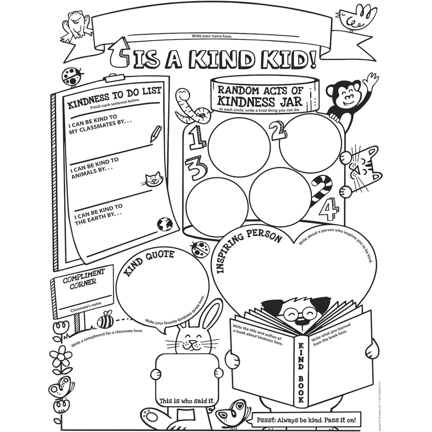 Scholastic 3-6 Class Kindness Personal Poster - 9.2 Scholastic 3-6 Class Kindness Personal Poster - 9.2