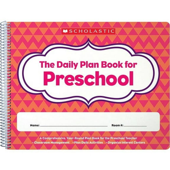 Scholastic Daily Plan Book for Preschool - Academic - Natural - 1 Each | Bundle of 5 Each