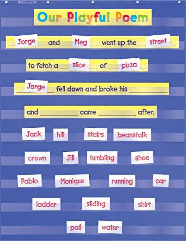 Scholastic Durable Standard Pocket Chart, Blue