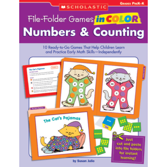 Pre-Owned Scholastic File-Folder Games in Color: Numbers & Counting