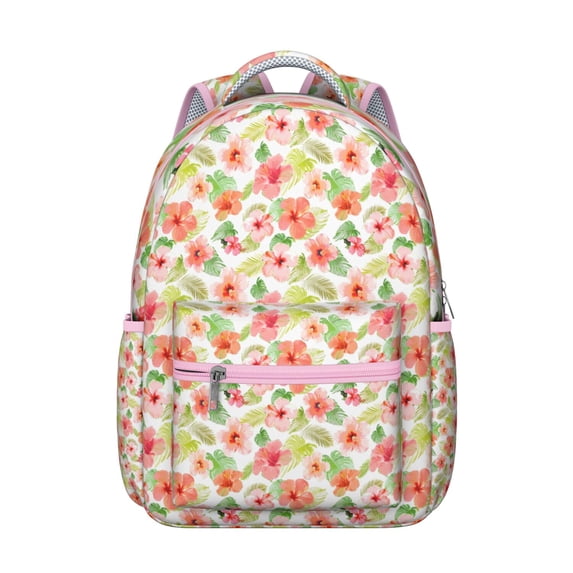 Scholastic Hawaii Tropical Wind Palm Leaves Backpack: Durable Lightweight Daypack for Students with Padded Laptop Sleeve, Large Capacity for Commute, A Perfect Gift for High School & College
