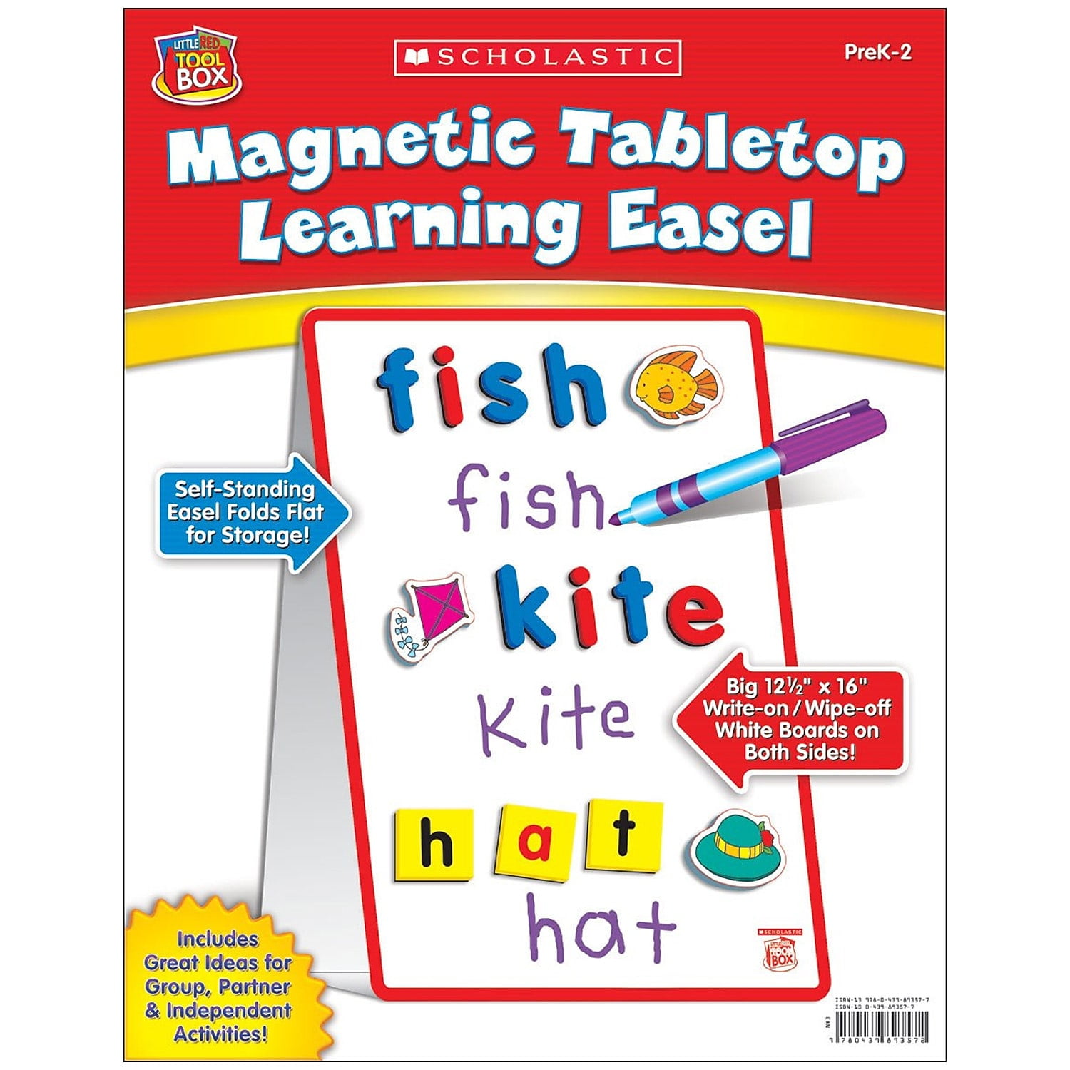 RESOURCES TEACHING; SCHOLASTIC; SCHOLASTIC Scholastic Little Red Tool Box: Magnetic Tabletop Learning Easel