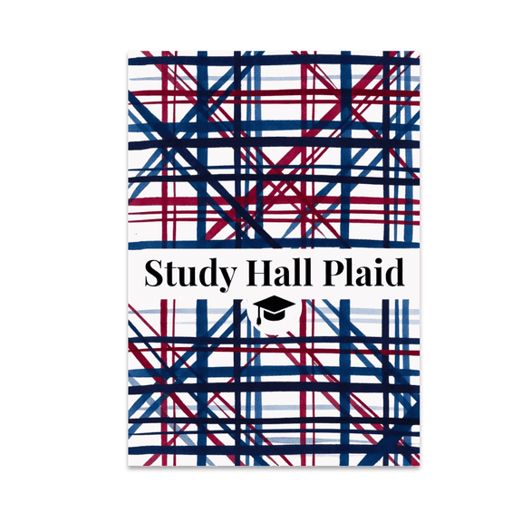 Scholastic Plaid Design Wall Art - Study Room Decor - 13x19 Poster Print
