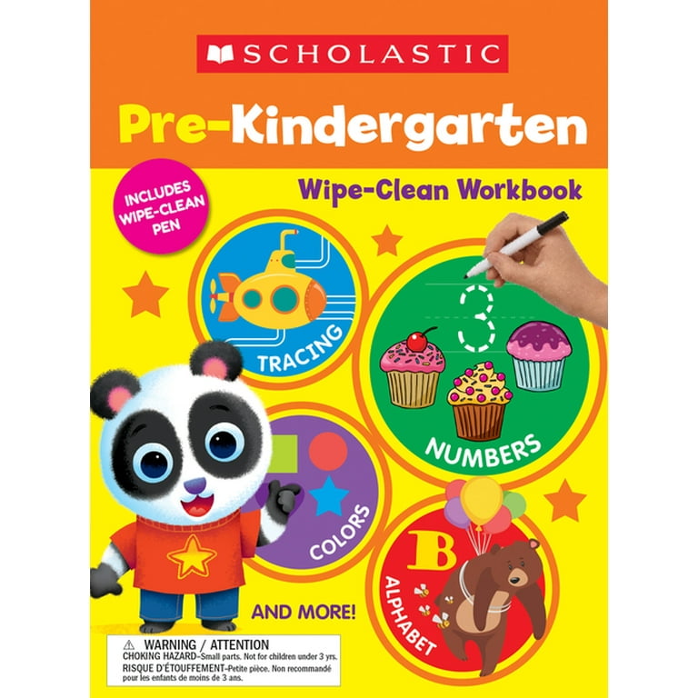 Scholastic Pre-K Wipe-Clean Workbook, (Paperback) - Walmart.com