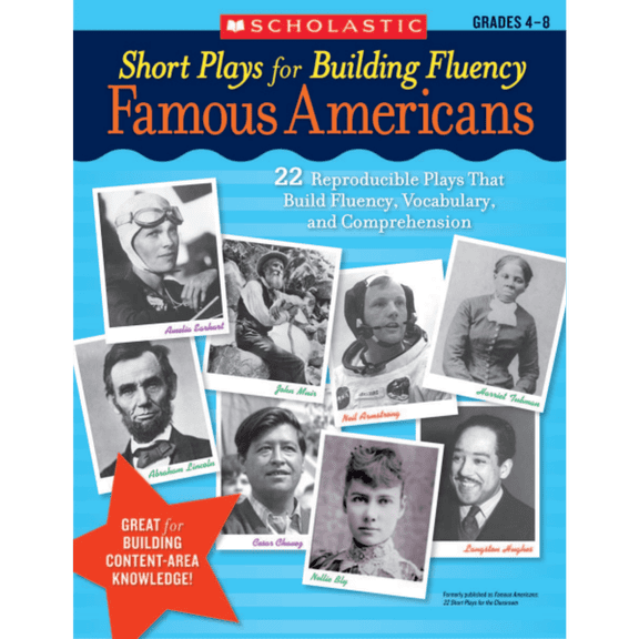 Pre-Owned Scholastic Short Plays For Building Fluency: Famous Americans