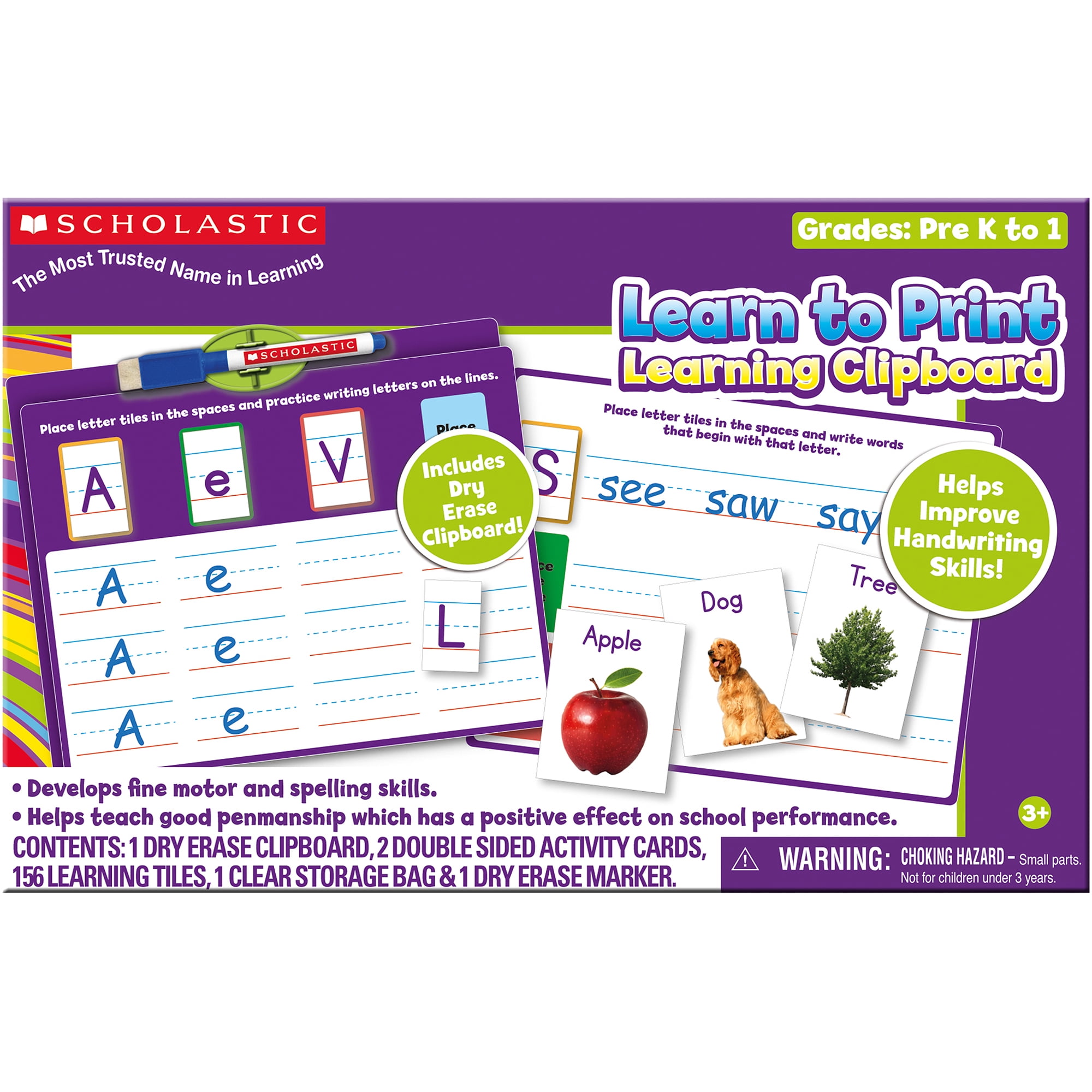 GENERIC Scholastic Sight Words Dry Erase Learning Clipboard