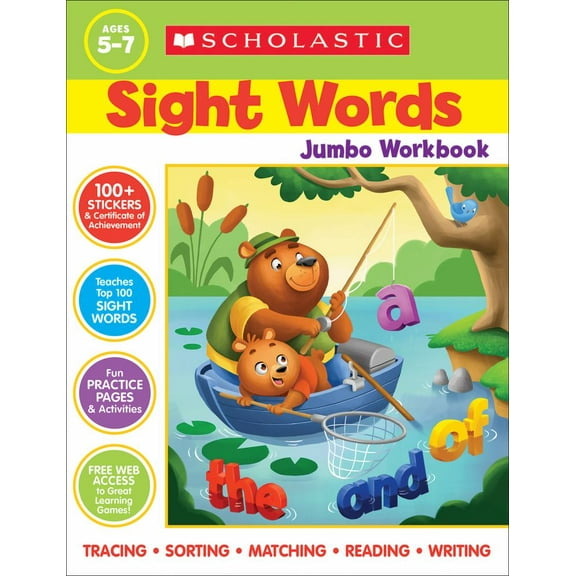 Scholastic Sight Words Jumbo Workbook: 300+ Practice Pages Targeting the Top 100 High-Frequency Words (Paperback)