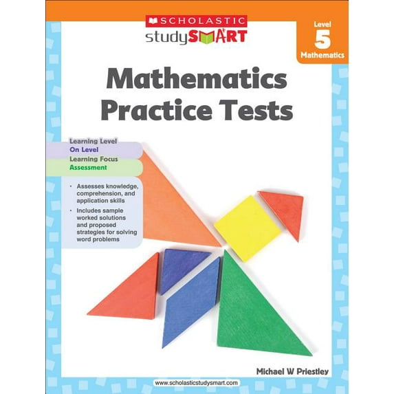 Scholastic Study Smart: Mathematics Practice Tests, Level 5 (Paperback)