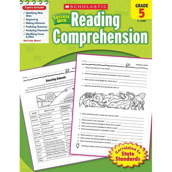 Scholastic Success with Reading Comprehension: Grade 5 Workbook (Paperback)