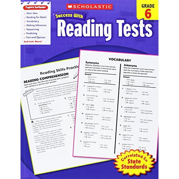 Pre-Owned Scholastic Success with Workbooks: Tests Reading: Scholastic Success with Reading Tests: Grade 6 (Paperback)