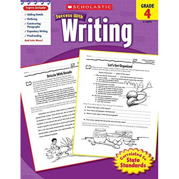 Pre-Owned Scholastic Success with Writing: Grade 4 Workbook (Paperback) 0545200768 9780545200769