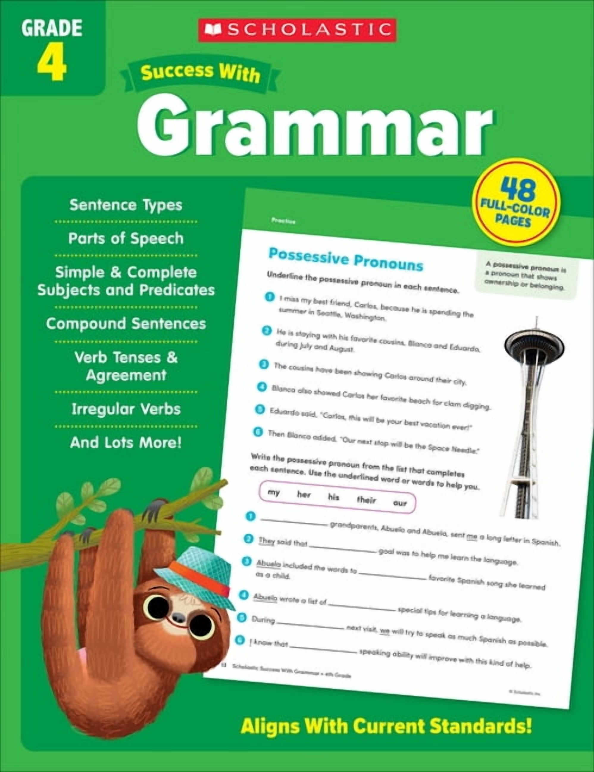 Scholastic Success with Grammar Grade 4 Workbook, (Paperback) - Walmart.com