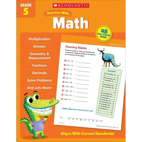 Scholastic Success with Math Grade 5 Workbook, (Paperback)