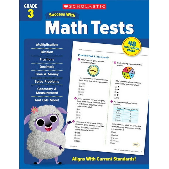 Scholastic Success with Math Tests Grade 3 Workbook (Paperback)