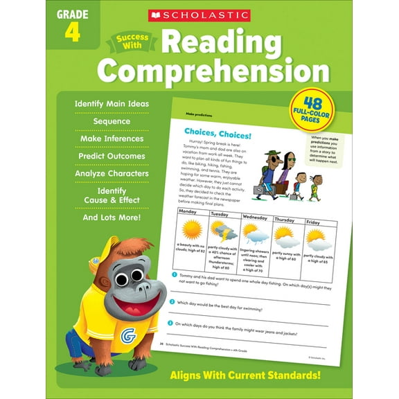 Scholastic Success with Reading Comprehension Grade 4 Workbook (Paperback)