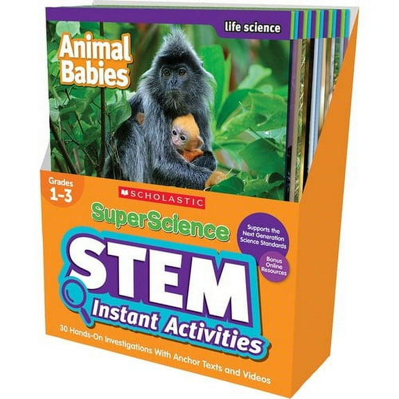 Scholastic SuperScience STEM Instant Activities Printed Book - Grade 1-3 | Bundle of 5 Each