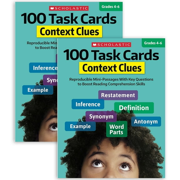 Scholastic Teaching Solutions 100 Task Cards: Context Clues Activity Book Pack of 2 (SC-860317-2)
