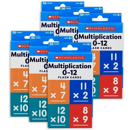Scholastic Teaching Solutions Flash Cards: Multiplication 0 - 12, 6 Packs