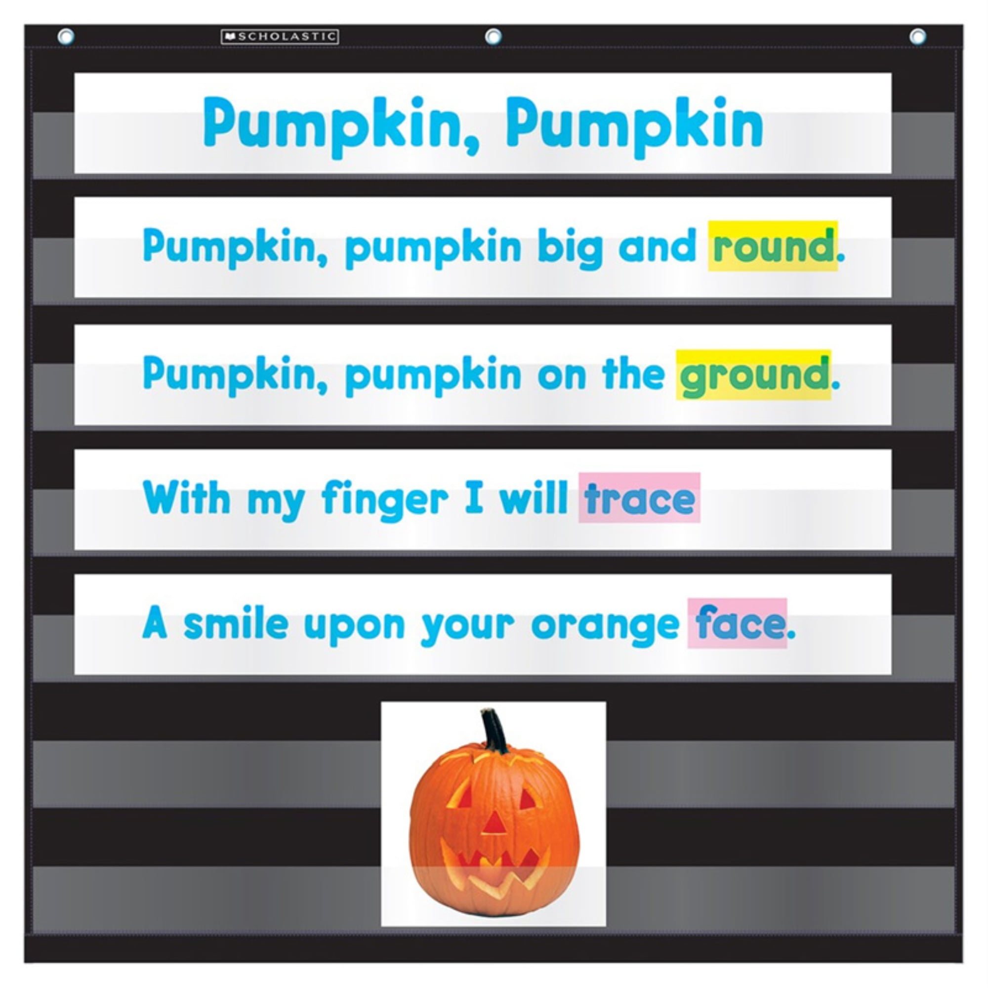 Scholastic Teaching Solutions Mini Pocket Chart, 28" x 28", Black