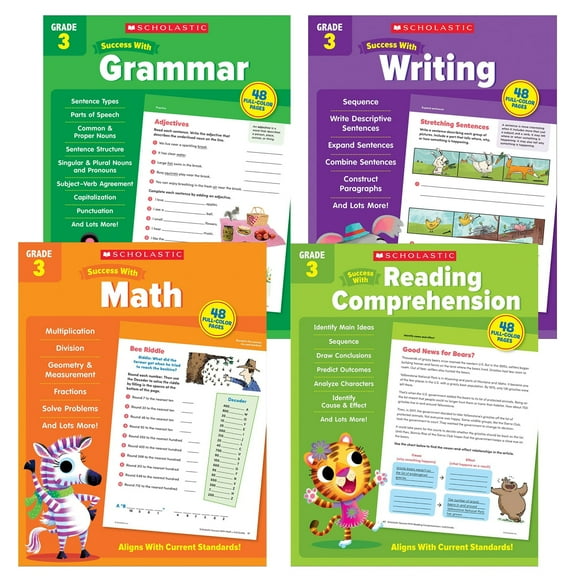 Scholastic Teaching Solutions Third Grade Success Workbooks (Set of 4) - Educational Toys & Learning Resources