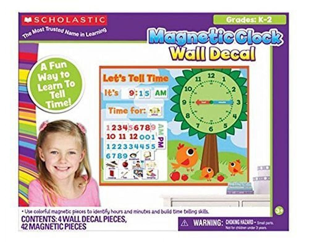 Scholastic Telling Time Magnetic Wall Decal