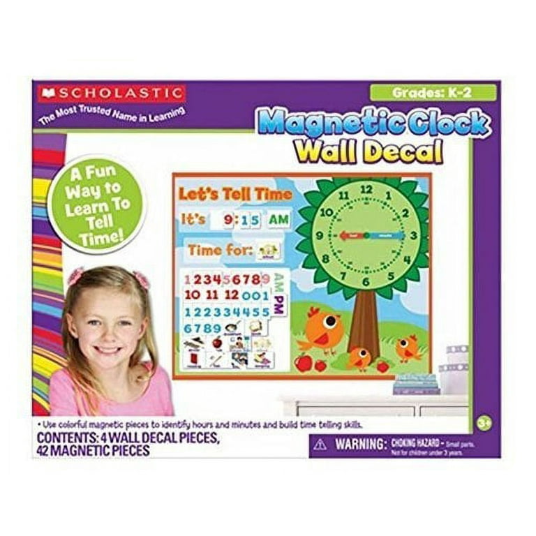 Scholastic Telling Time Magnetic Wall Decal