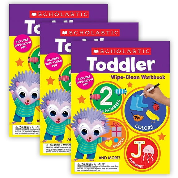 Scholastic Toddler Wipe Clean Workbook Pack of 3 (SC-1338891081-3)
