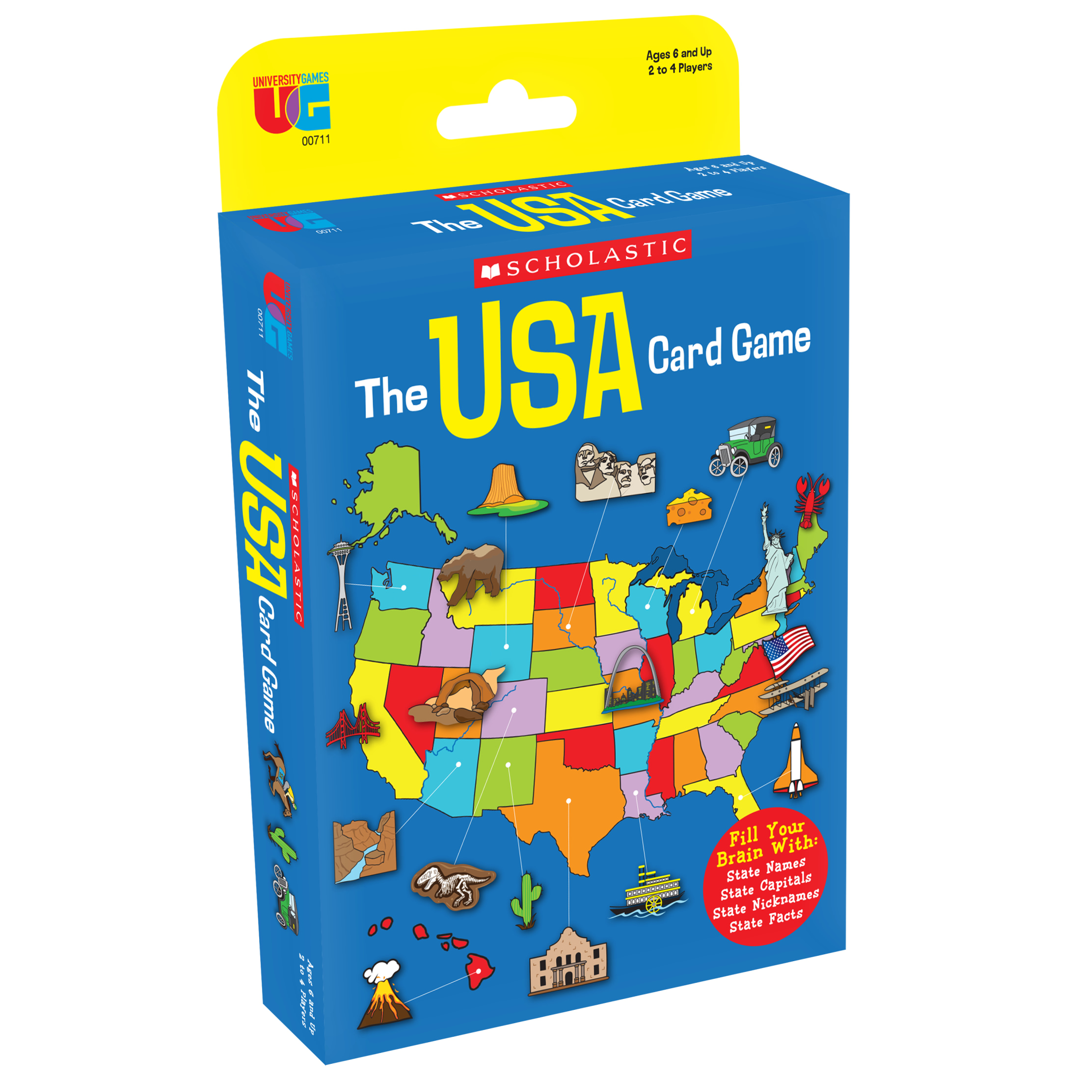 Scholastic USA Travel Card Game from University Games, for Ages 6 and Up - image 1 of 6