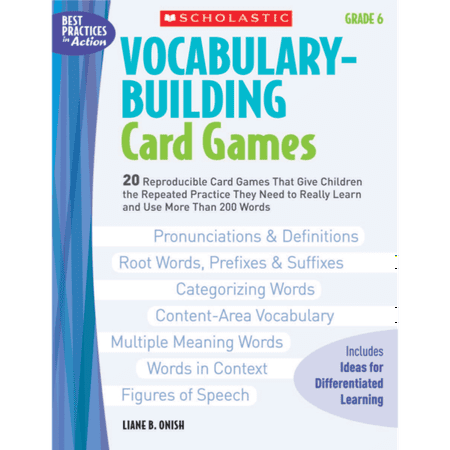 Scholastic Vocabulary Building Card Games: Grade 6