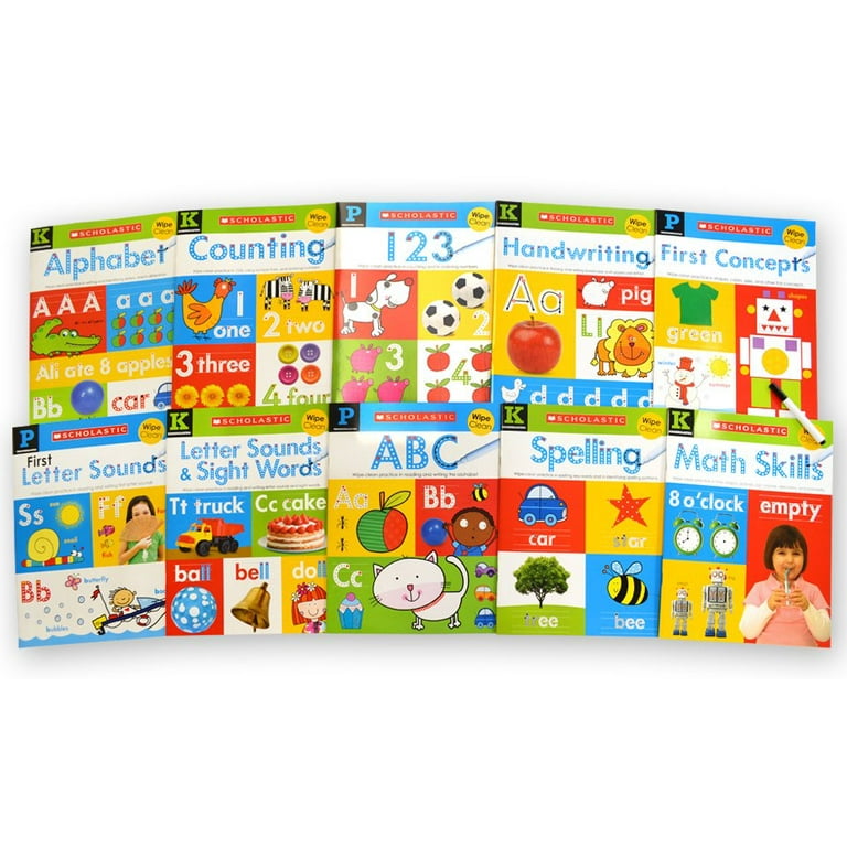 Scholastic Wipe Clean Bundle 10 Book Set, (Paperback) Scholastic Wipe Clean Bundle 10 Book Set, (Paperback)
