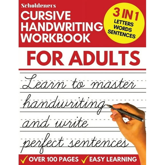 Scholdeners Cursive Handwriting Workbook for Adults