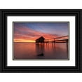 thumbnail image 1 of Scholz, Markus 18x13 Black Ornate Wood Framed with Double Matting Museum Art Print Titled - Sonnenuntergang am Ammersee, 1 of 4