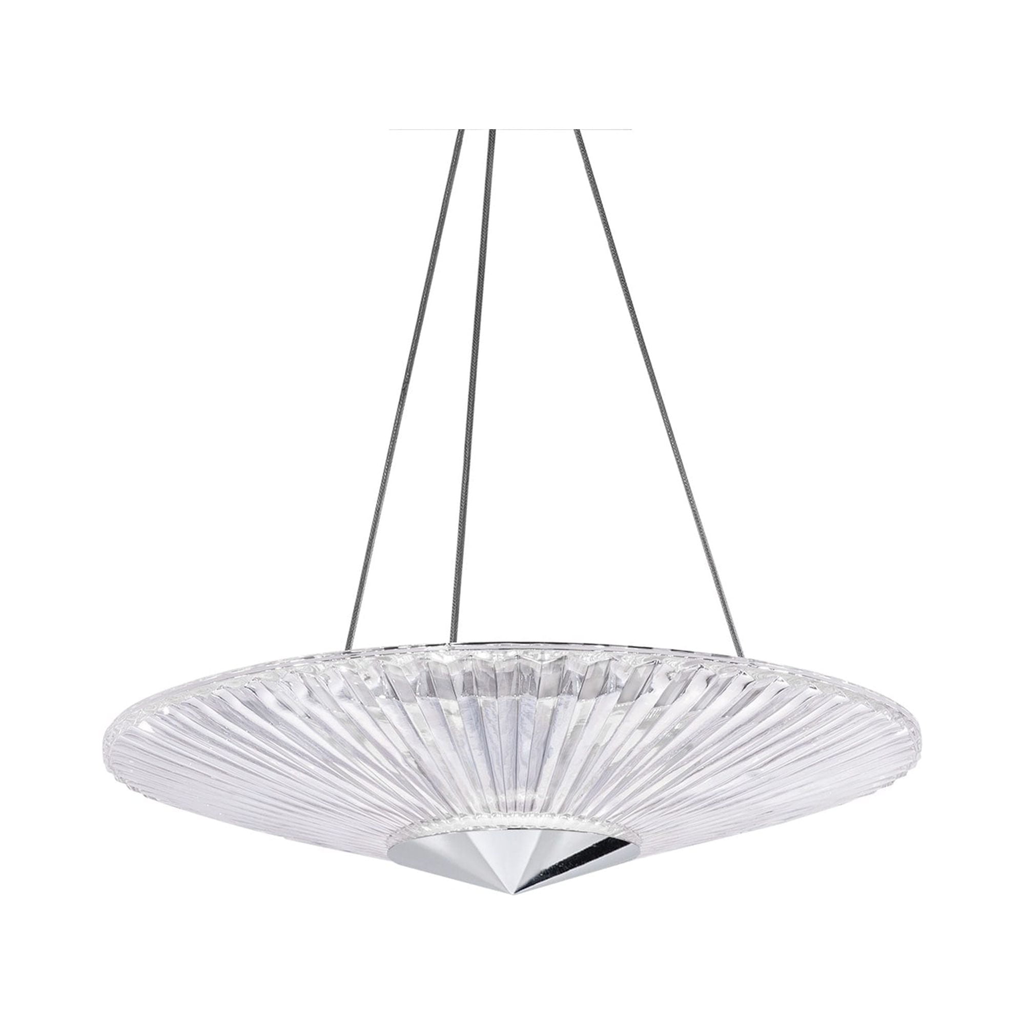 Origami Heritage Crystal LED Pendant in Polished Chrome
