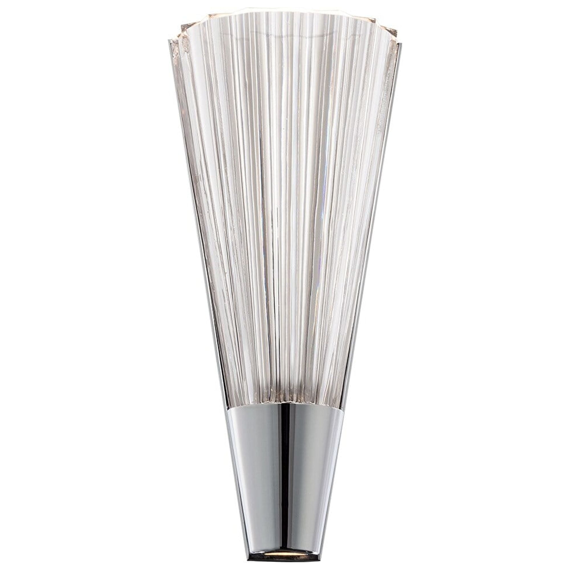Polished Chrome LED Sconce with Clear Heritage Crystal Diffuser