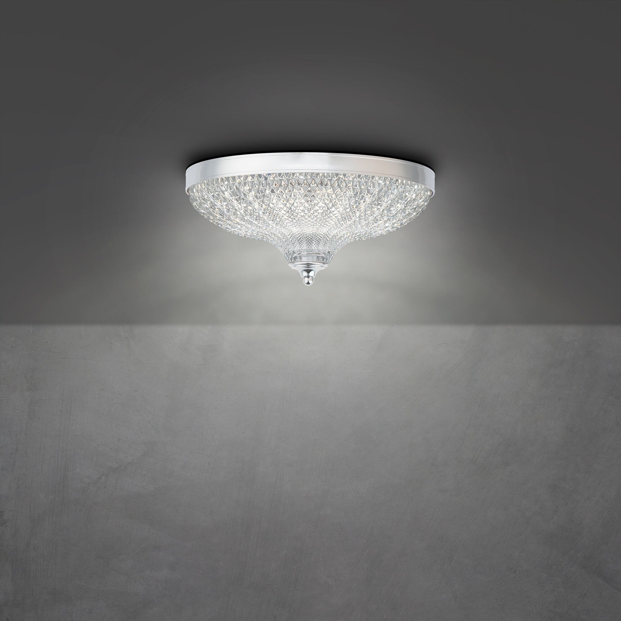 Eleganza Optic Crystal LED Flush Mount in Polished Chrome