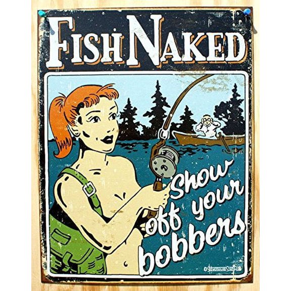 Schonberg - Bobbers Metal Tin Sign , 12x16