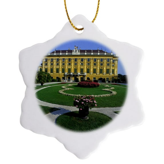 3drose, Schonbrunn Palace, Vienna, Austria-eu03 Dbr0038 - Dave Bartruff, 3 inch Snowflake Porcelain Ornament