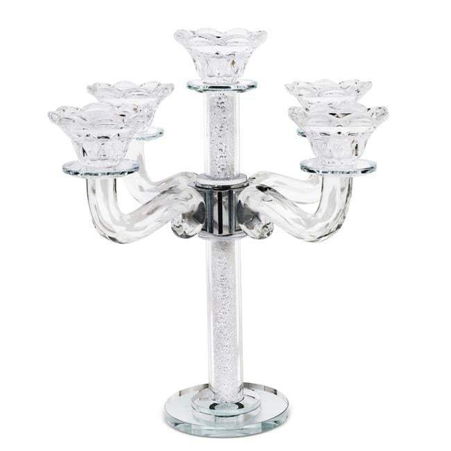 Clear Crystal 5-Branch Decorative Candelabra