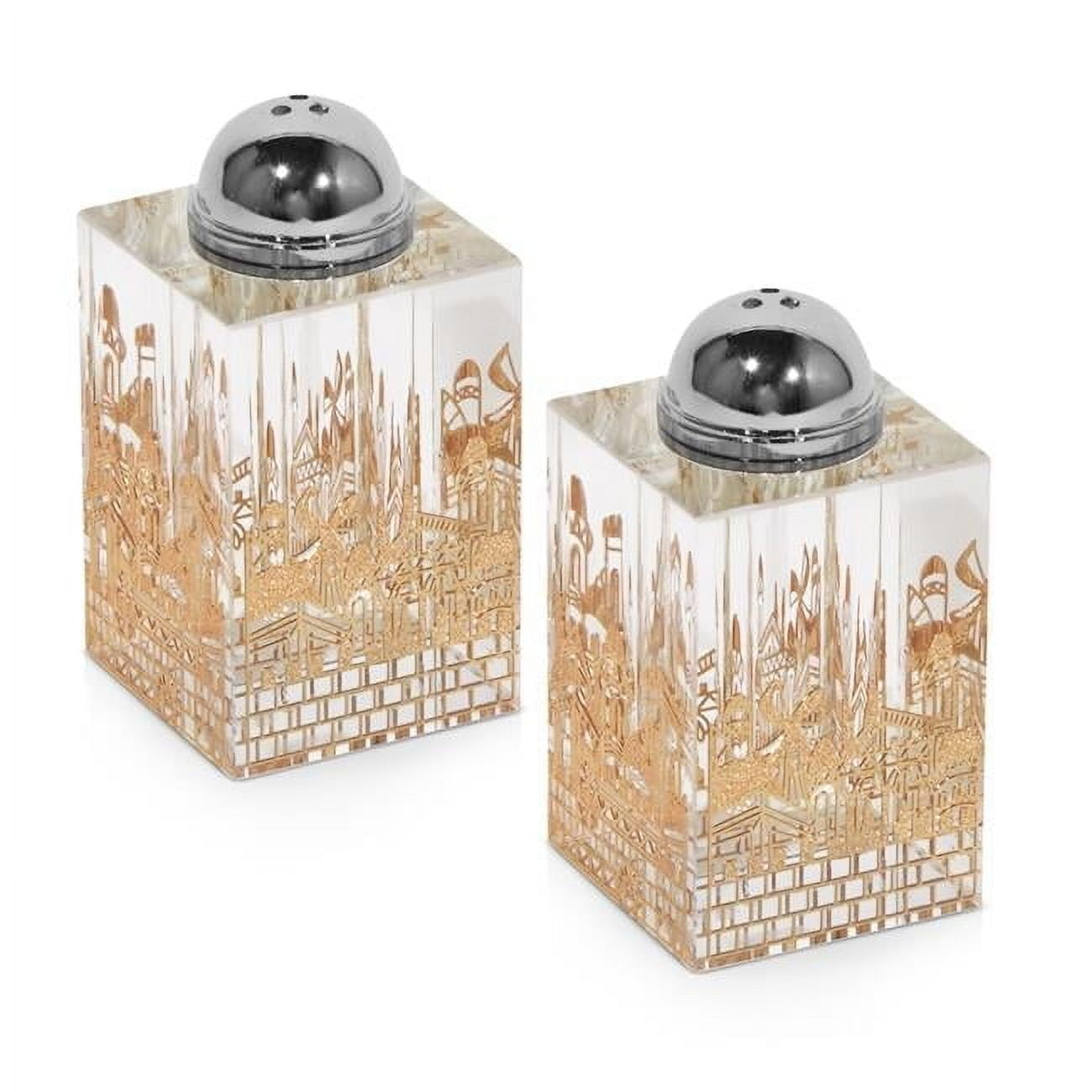 Schonfeld Collection 55565 2 x 4 in. Crystal Salt & Pepper Holder with ...