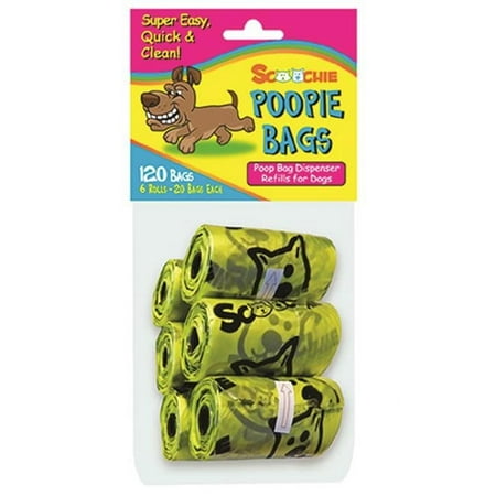 Schoochie Pet Poop Dog Waste Poop Bags - 6 Pack