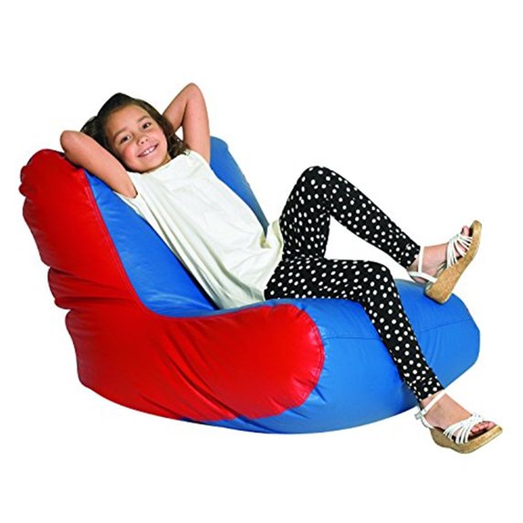 School Age High Back Lounger - Blue and Red