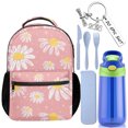 thumbnail image 1 of School Backpack 6 Piece Daisy Floral Laptop Backpack for Teen Girls Women Students Casual Travel Daypacks with Multiple Pocket #01, 1 of 9