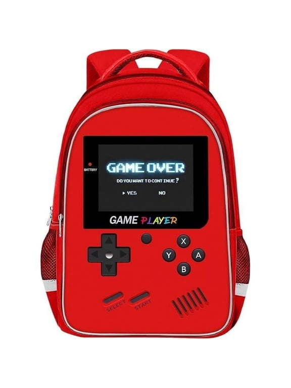 School Backpack for Boys - Gamer Boys Backpack for Kids Children Teens Elementary Middle School - Students Bag for Ages 6-18,17″ Video Game Bookbag Travel Back Pack