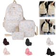 thumbnail image 1 of School Backpack Coquette Bow Nylon Backpack 3Pcs Set Cute College Laptop Rucksack Fashion Travel Daypack, 1 of 4