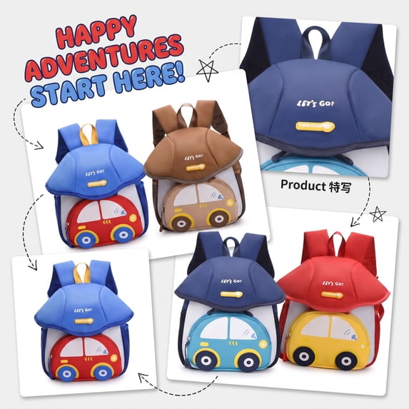 School Backpack | Cute Blue School Backpack | Cartoon Kids Backpack for Back to School | Gift for Student Boys | Student Backpack Boys