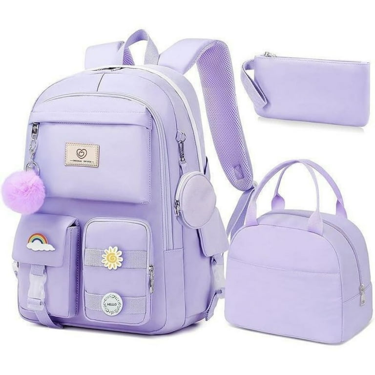 School Backpack For Girls 6pcs Cute Girls Backpack With Lunch - Main Image